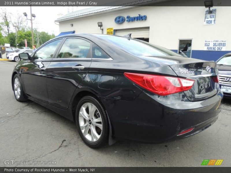 Indigo Blue Pearl / Gray 2011 Hyundai Sonata Limited