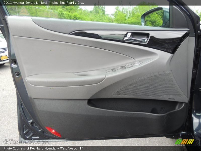 Indigo Blue Pearl / Gray 2011 Hyundai Sonata Limited