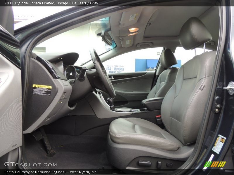 Indigo Blue Pearl / Gray 2011 Hyundai Sonata Limited