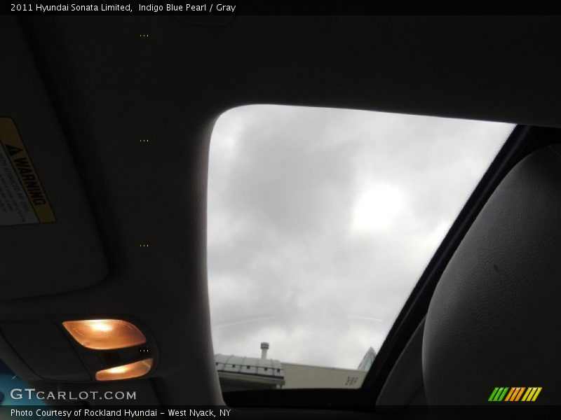 Indigo Blue Pearl / Gray 2011 Hyundai Sonata Limited