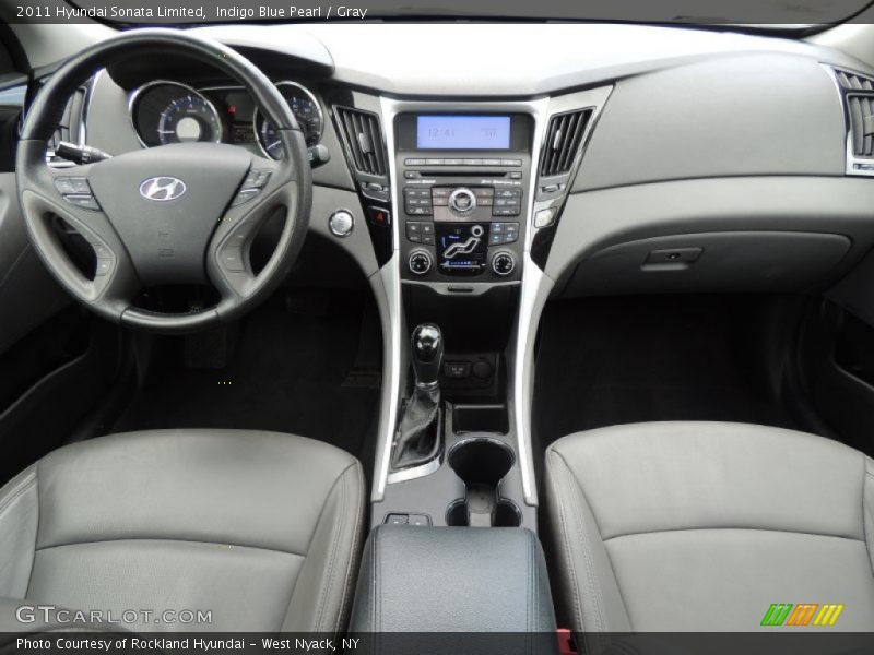 Indigo Blue Pearl / Gray 2011 Hyundai Sonata Limited