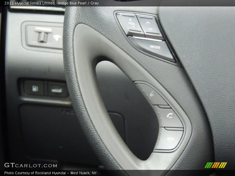 Indigo Blue Pearl / Gray 2011 Hyundai Sonata Limited