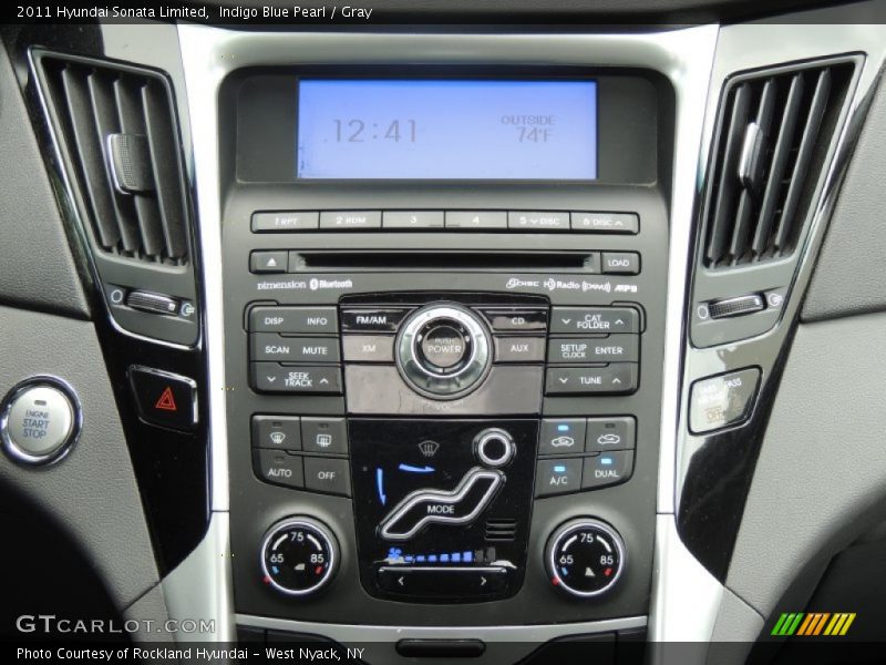 Indigo Blue Pearl / Gray 2011 Hyundai Sonata Limited