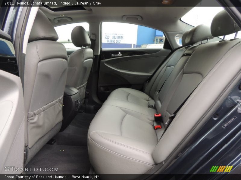 Indigo Blue Pearl / Gray 2011 Hyundai Sonata Limited