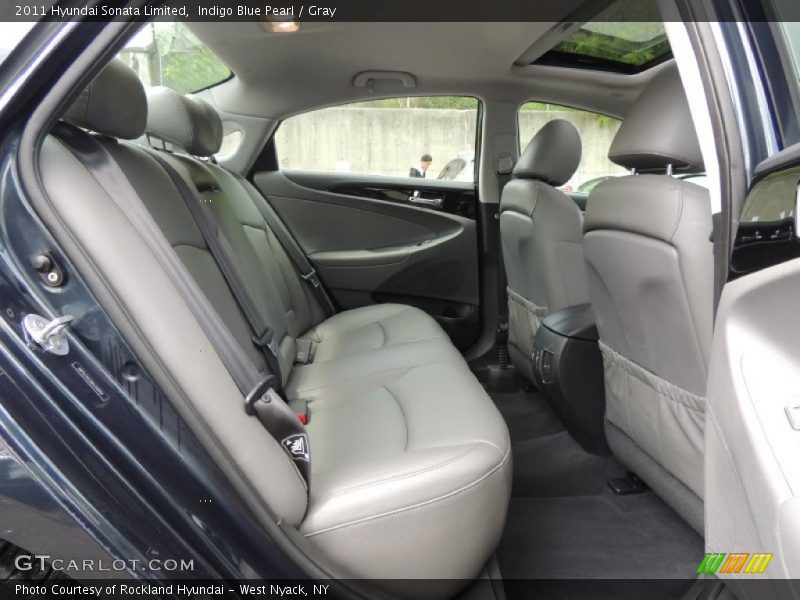 Indigo Blue Pearl / Gray 2011 Hyundai Sonata Limited