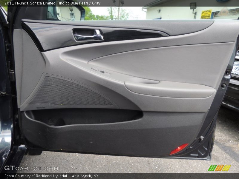 Indigo Blue Pearl / Gray 2011 Hyundai Sonata Limited