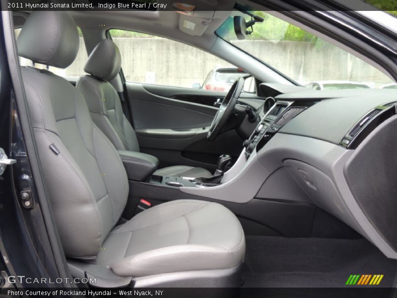 Indigo Blue Pearl / Gray 2011 Hyundai Sonata Limited