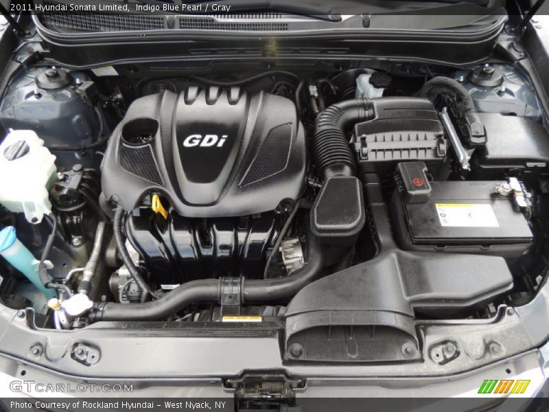 Indigo Blue Pearl / Gray 2011 Hyundai Sonata Limited