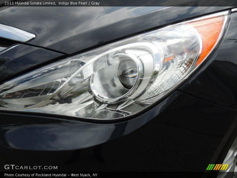 Indigo Blue Pearl / Gray 2011 Hyundai Sonata Limited