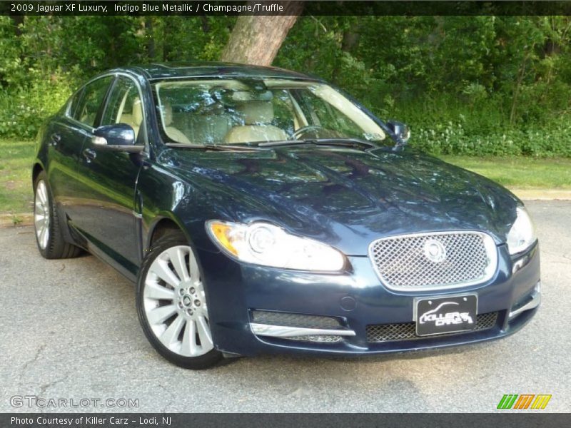 Indigo Blue Metallic / Champagne/Truffle 2009 Jaguar XF Luxury