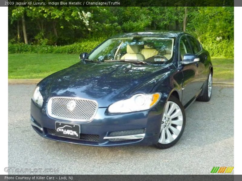 Indigo Blue Metallic / Champagne/Truffle 2009 Jaguar XF Luxury