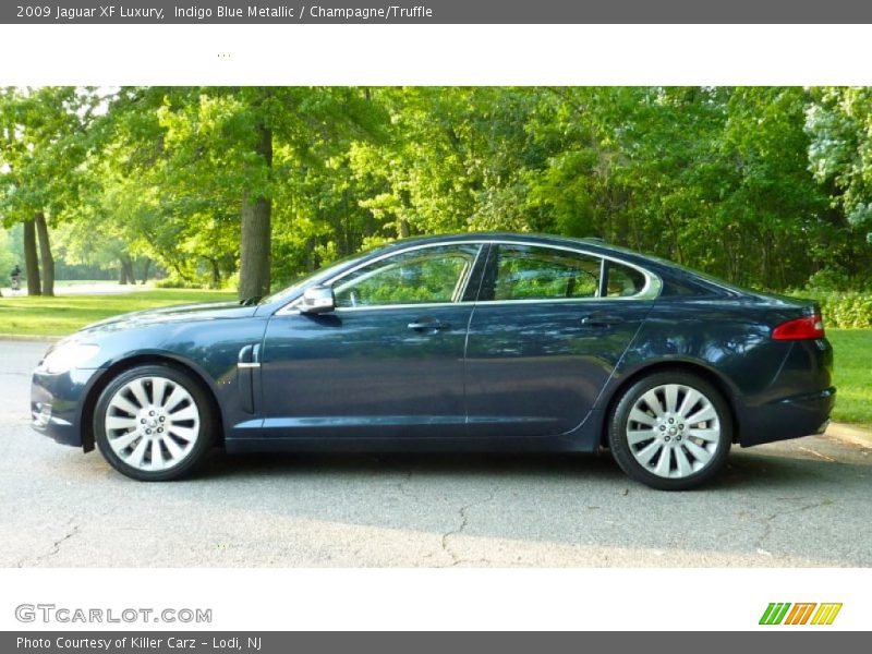 Indigo Blue Metallic / Champagne/Truffle 2009 Jaguar XF Luxury