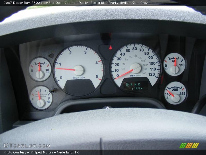 Patriot Blue Pearl / Medium Slate Gray 2007 Dodge Ram 3500 Lone Star Quad Cab 4x4 Dually