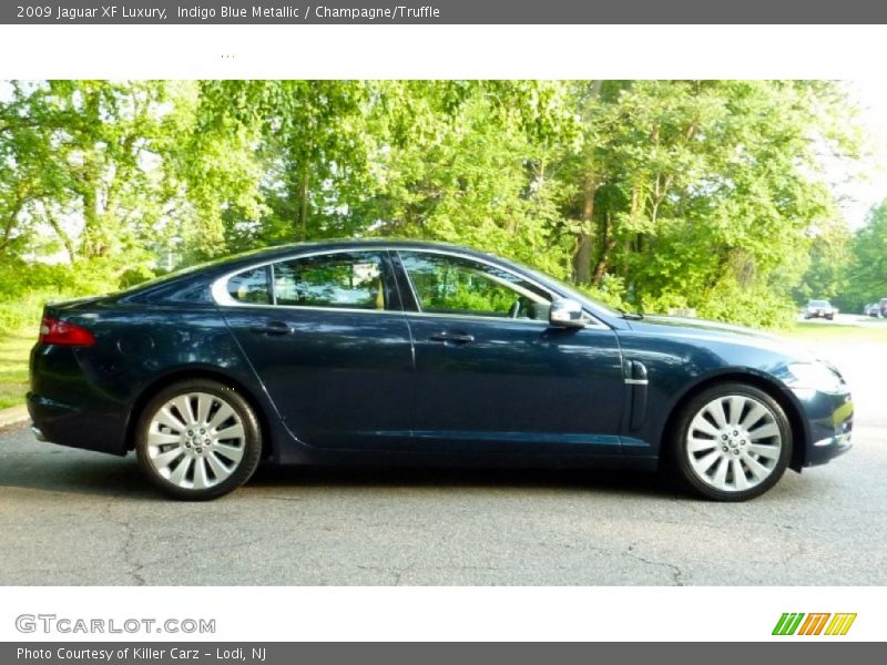 Indigo Blue Metallic / Champagne/Truffle 2009 Jaguar XF Luxury