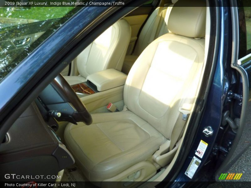Indigo Blue Metallic / Champagne/Truffle 2009 Jaguar XF Luxury