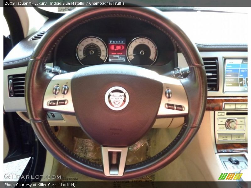 Indigo Blue Metallic / Champagne/Truffle 2009 Jaguar XF Luxury