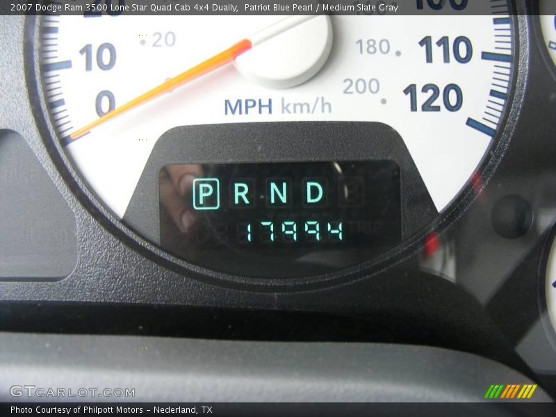 Patriot Blue Pearl / Medium Slate Gray 2007 Dodge Ram 3500 Lone Star Quad Cab 4x4 Dually
