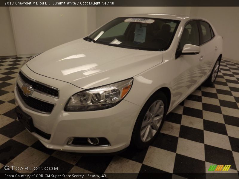 Summit White / Cocoa/Light Neutral 2013 Chevrolet Malibu LT