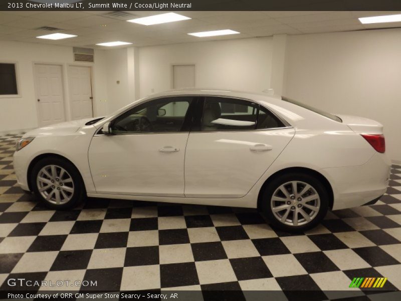 Summit White / Cocoa/Light Neutral 2013 Chevrolet Malibu LT