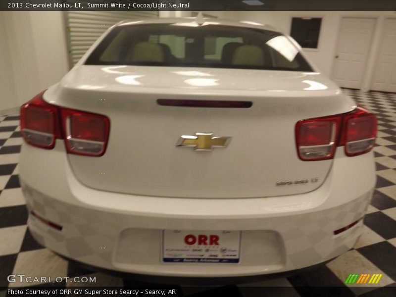 Summit White / Cocoa/Light Neutral 2013 Chevrolet Malibu LT