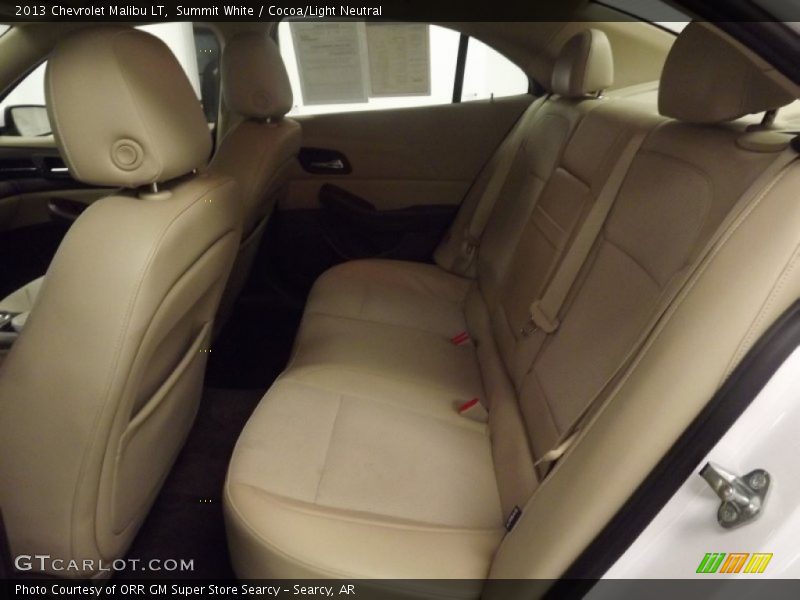 Summit White / Cocoa/Light Neutral 2013 Chevrolet Malibu LT