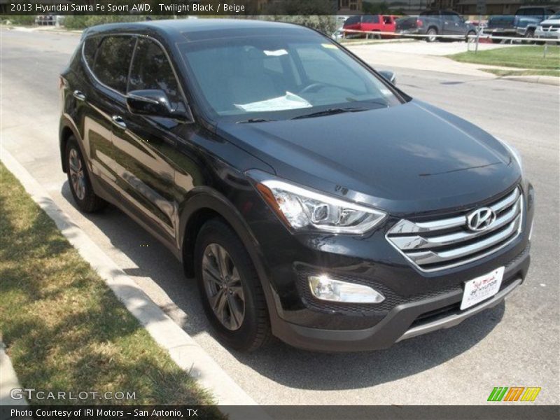 Twilight Black / Beige 2013 Hyundai Santa Fe Sport AWD