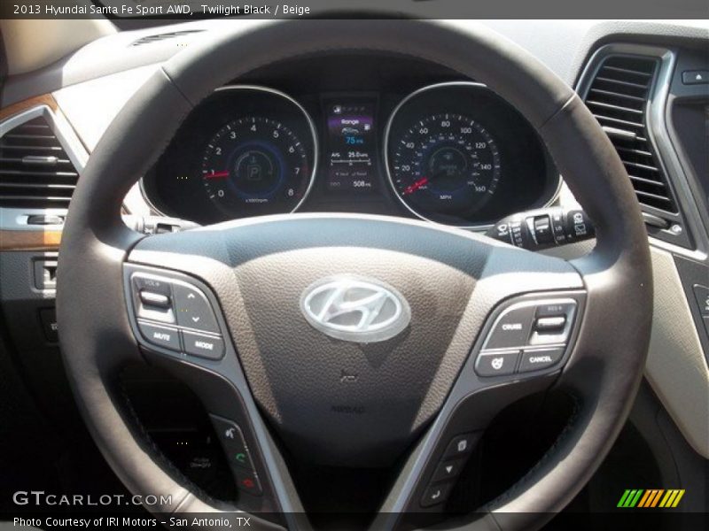Twilight Black / Beige 2013 Hyundai Santa Fe Sport AWD