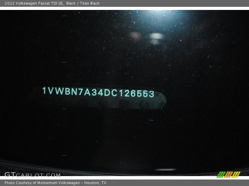 Black / Titan Black 2013 Volkswagen Passat TDI SE