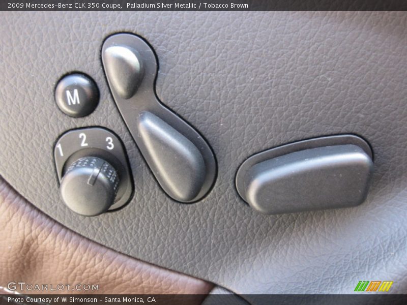 Palladium Silver Metallic / Tobacco Brown 2009 Mercedes-Benz CLK 350 Coupe