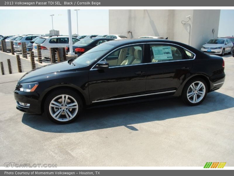 Black / Cornsilk Beige 2013 Volkswagen Passat TDI SEL