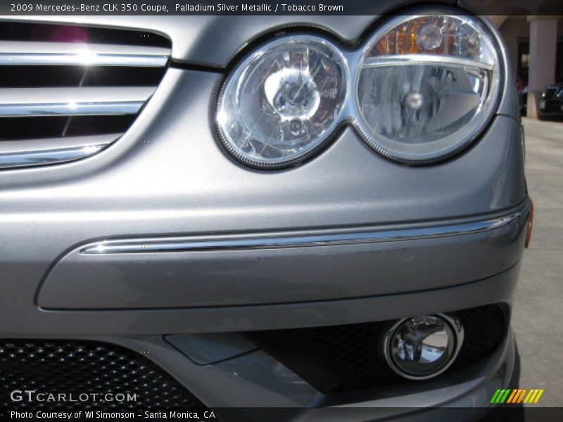 Palladium Silver Metallic / Tobacco Brown 2009 Mercedes-Benz CLK 350 Coupe