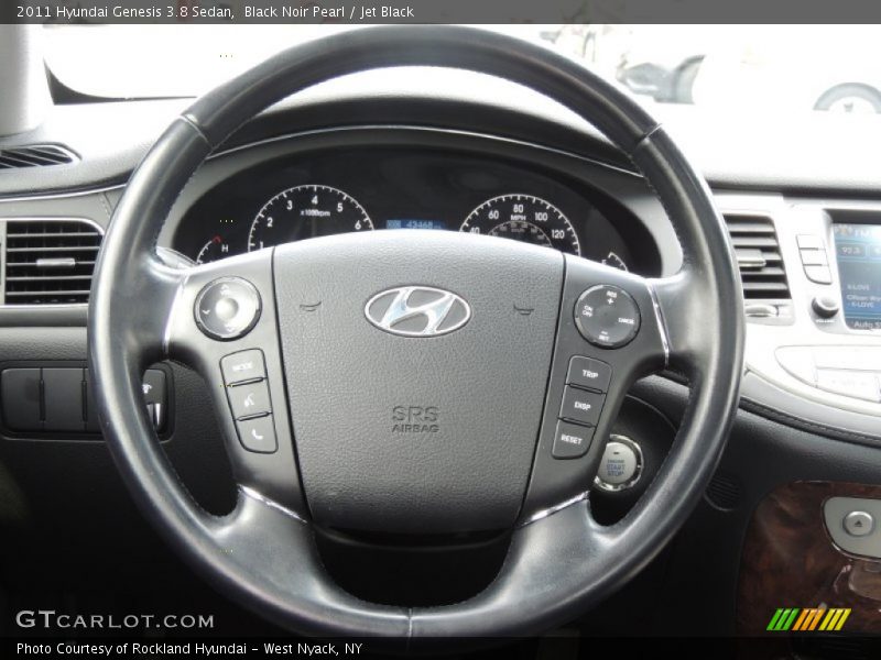 Black Noir Pearl / Jet Black 2011 Hyundai Genesis 3.8 Sedan