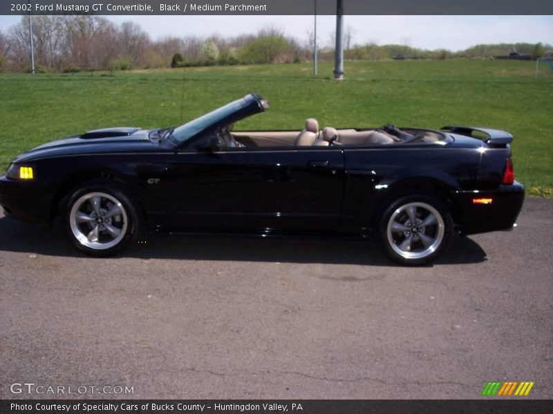Black / Medium Parchment 2002 Ford Mustang GT Convertible