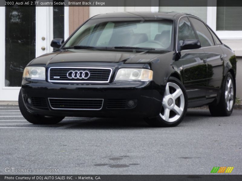 Brilliant Black / Beige 2003 Audi A6 2.7T quattro Sedan
