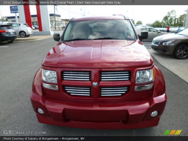 Inferno Red Crystal Pearl / Dark Slate Gray/Light Slate Gray 2010 Dodge Nitro Shock