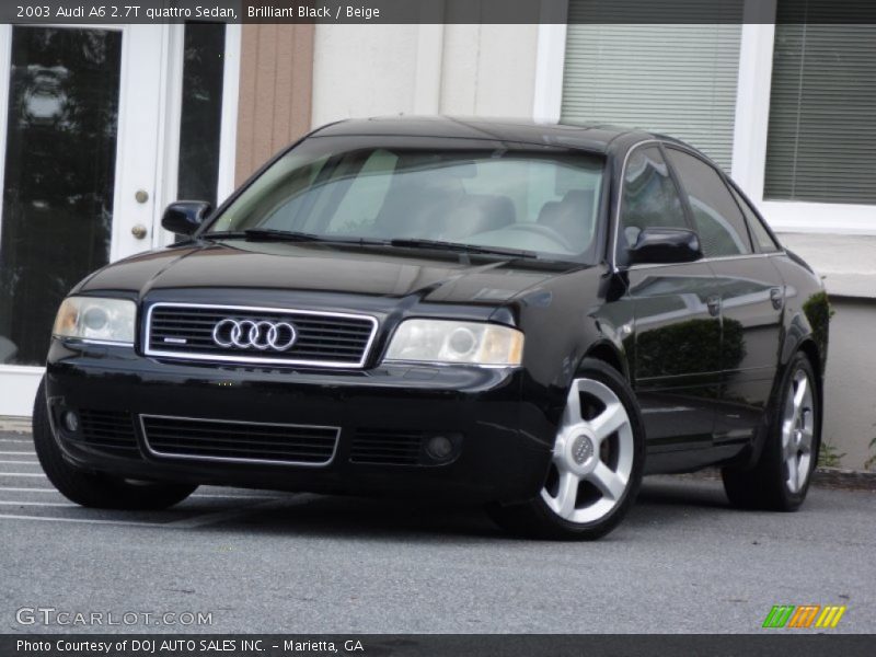 Brilliant Black / Beige 2003 Audi A6 2.7T quattro Sedan