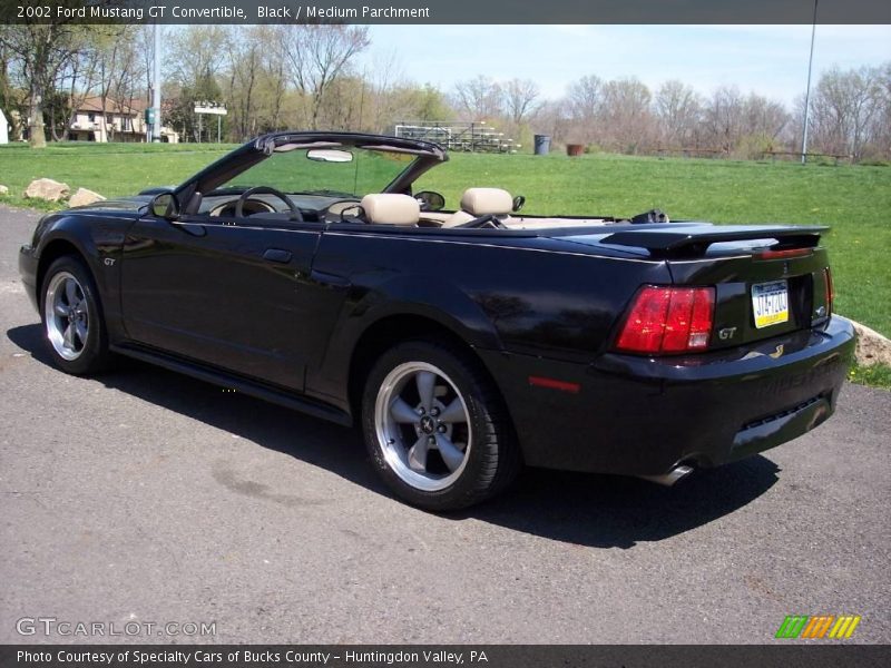 Black / Medium Parchment 2002 Ford Mustang GT Convertible