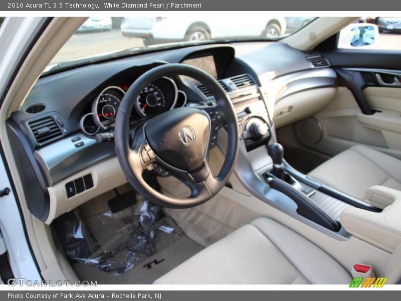 White Diamond Pearl / Parchment 2010 Acura TL 3.5 Technology