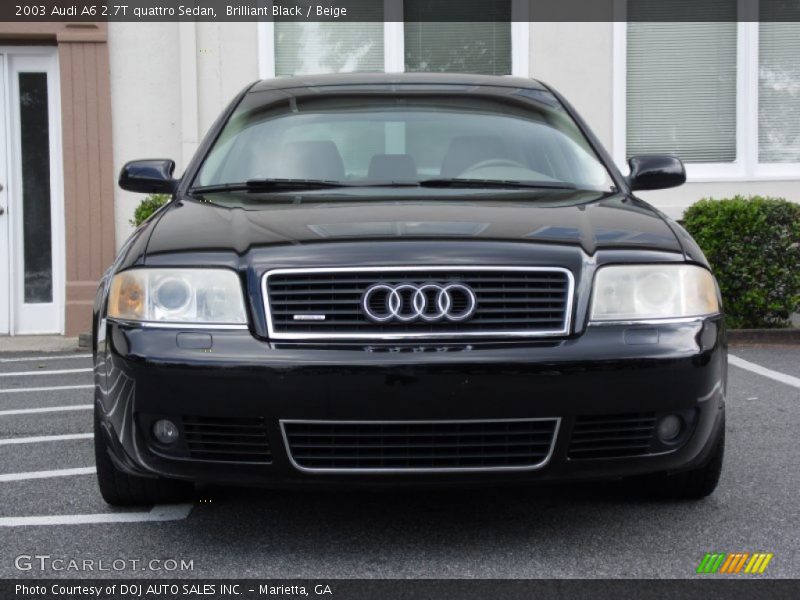 Brilliant Black / Beige 2003 Audi A6 2.7T quattro Sedan