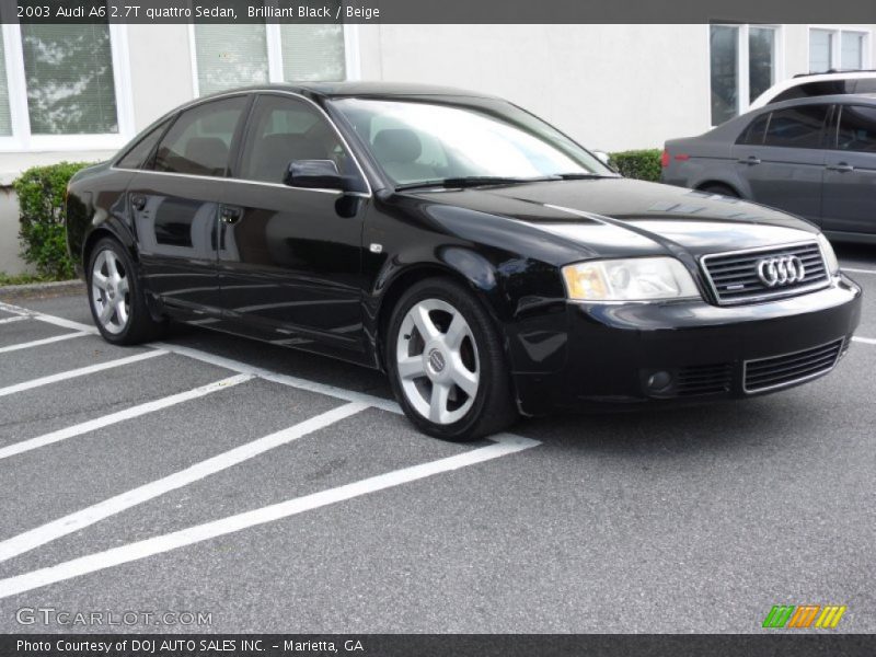 Brilliant Black / Beige 2003 Audi A6 2.7T quattro Sedan