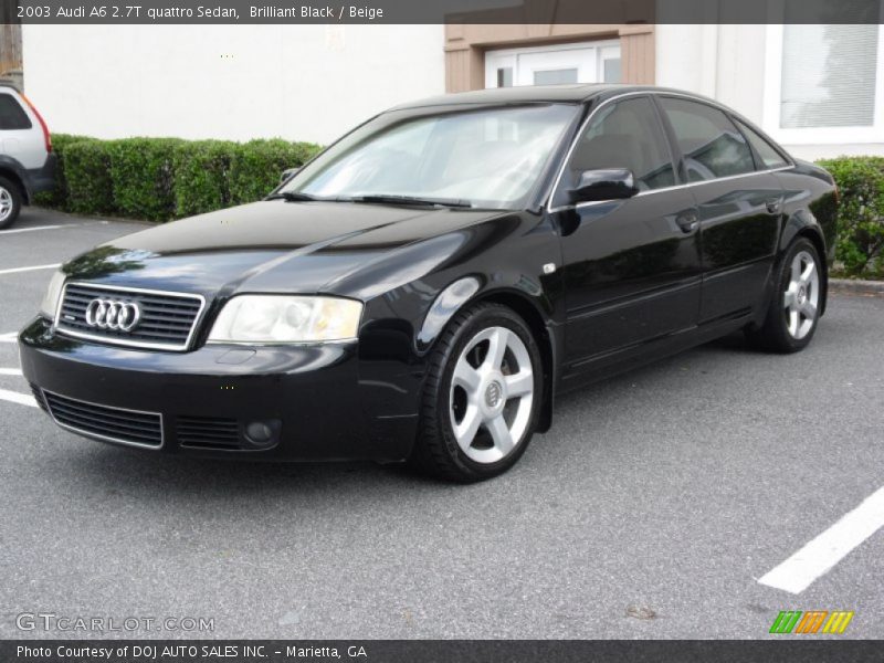 Brilliant Black / Beige 2003 Audi A6 2.7T quattro Sedan
