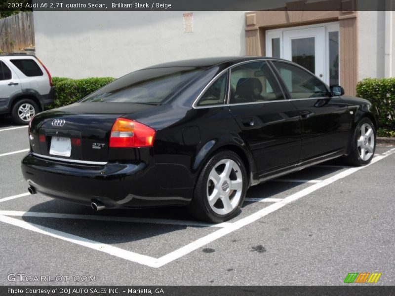 Brilliant Black / Beige 2003 Audi A6 2.7T quattro Sedan