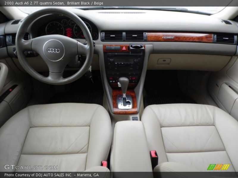 Brilliant Black / Beige 2003 Audi A6 2.7T quattro Sedan