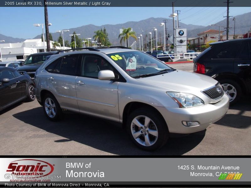 Millenium Silver Metallic / Light Gray 2005 Lexus RX 330