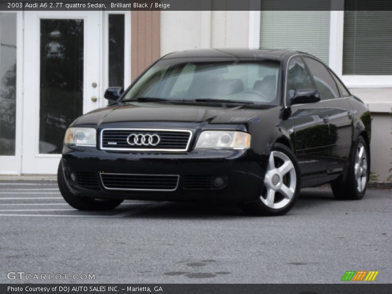 Brilliant Black / Beige 2003 Audi A6 2.7T quattro Sedan