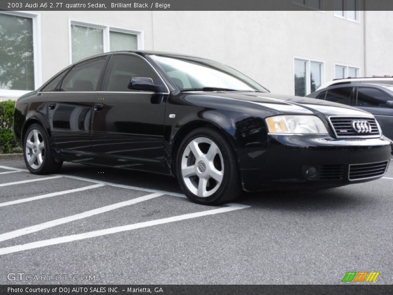 Brilliant Black / Beige 2003 Audi A6 2.7T quattro Sedan