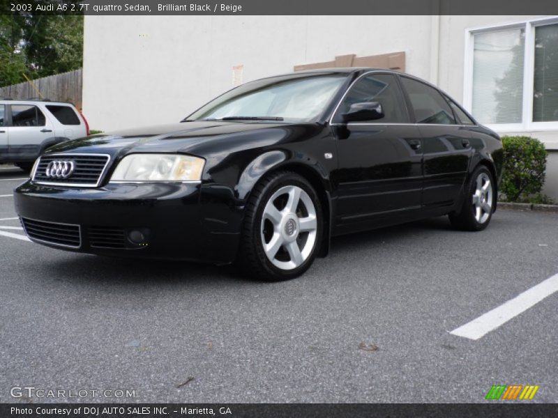 Brilliant Black / Beige 2003 Audi A6 2.7T quattro Sedan