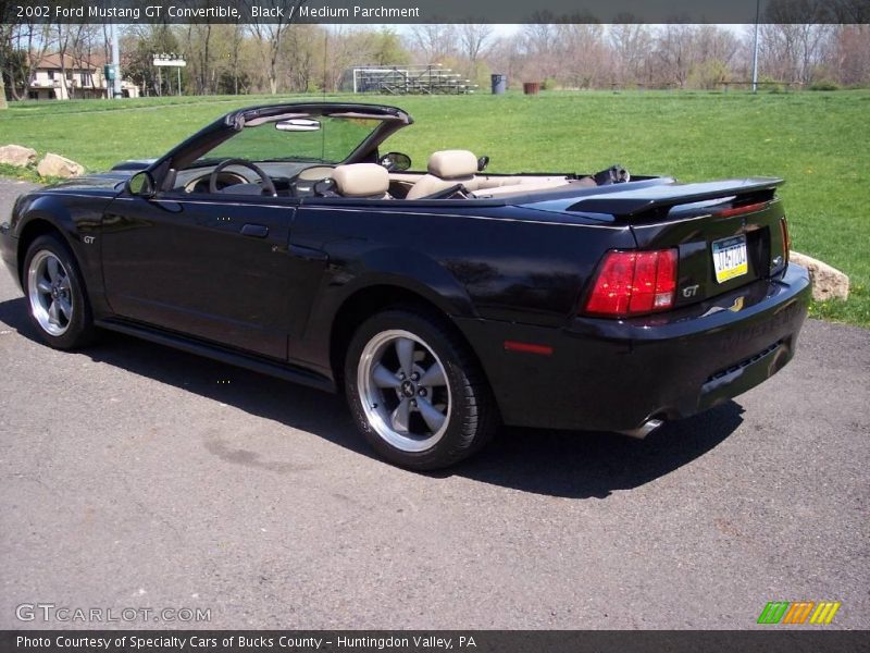 Black / Medium Parchment 2002 Ford Mustang GT Convertible