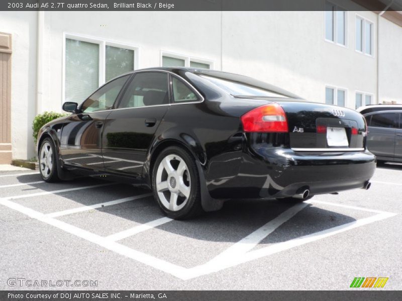 Brilliant Black / Beige 2003 Audi A6 2.7T quattro Sedan