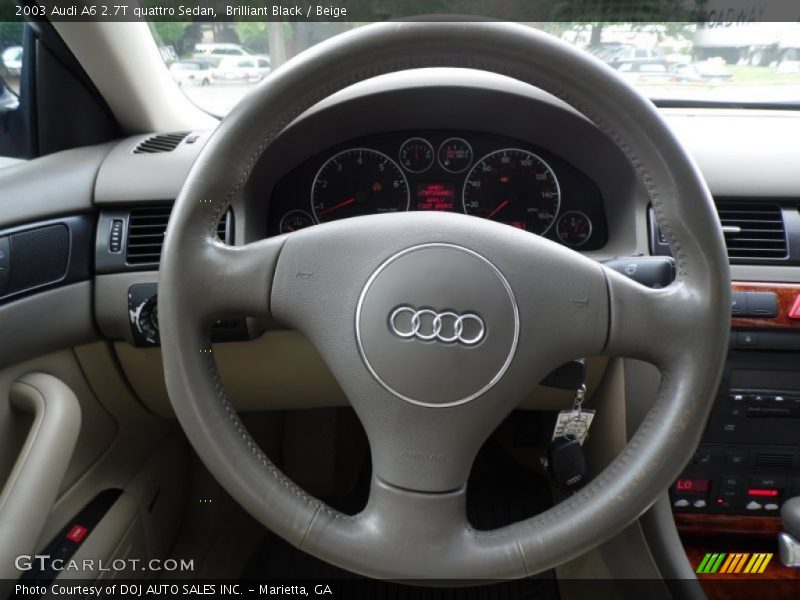 Brilliant Black / Beige 2003 Audi A6 2.7T quattro Sedan